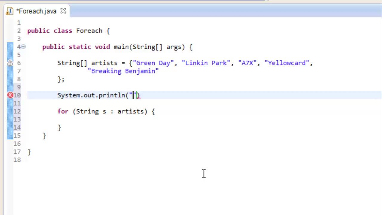 For statement java example pdf